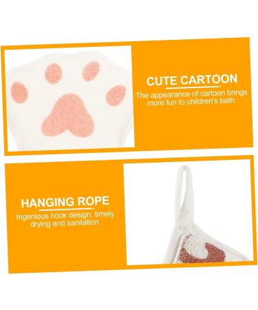 Toyvian 2pcs Paw Bath Cotton Body Scrubber Sponge Set for Kids - Natural Mesh Baby Shower Towel Puffs - 3 Pack (As Shown) - Buy Online on SooperMarket.com