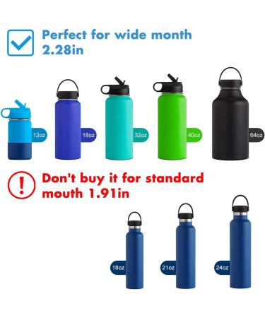 Hydro Flask Wide Mouth Spout Lid - Replacement Chug Lid with Big Handle - BPA-Free - Black - Buy Online on SooperMarket.com