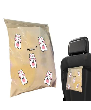 100 Easy Stick-On Car Trash Bag Portable Car Garbage Bags Waterproof Leak Proof Barf Vomit Bags Adhesive Kitchens Trash Bags for Car Travel Home