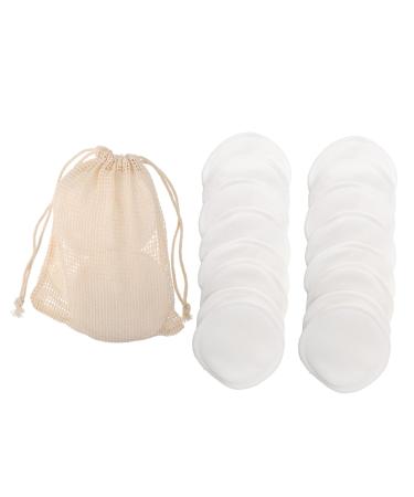 FOMIYES 1 Set Cleansing Pad Reusable Rounds for Face Skincare Cleaning Cotton Eye Makeup Remover Pad Cosmetic Sponge Makeup Sponge Makeup Remover Puff White Chest Pad Make up