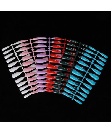 Dajidafu 1 Set Almond Press on Nails Artificial Fingernails Water Drop Style Pointed Art Decals DIY Beauty Tool Decorations - Buy Online on SooperMarket.com