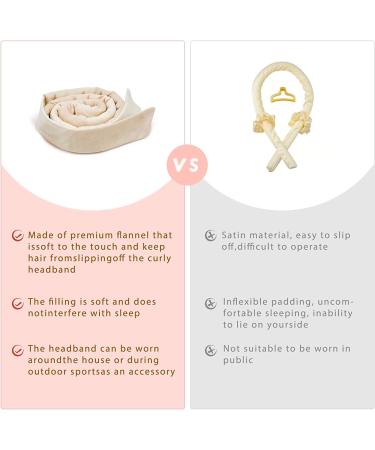 Yiclick Heatless Hair Curler for Long Hair Upgraded No Heat Hair Roller Sleeping Soft Rubber Hair Rollers Curling Ribbon and Rods for Natural Hair Beige - Buy Online on SooperMarket.com