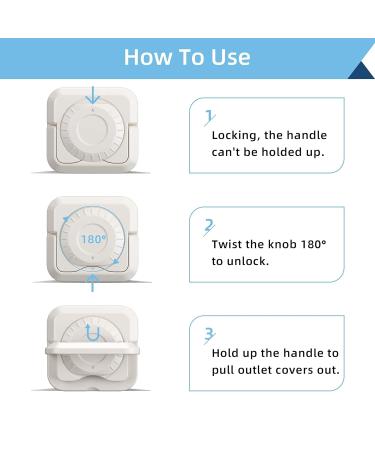 45-Pack Outlet Covers Baby Proofing Socket Protectors with Improved Double Structure Design&Handle Safety Plug Covers for Electrical Outlets to Prevent Toddlers Child Pets from Electrical Hazard white 45pcs - Buy Online on SooperMarket.com