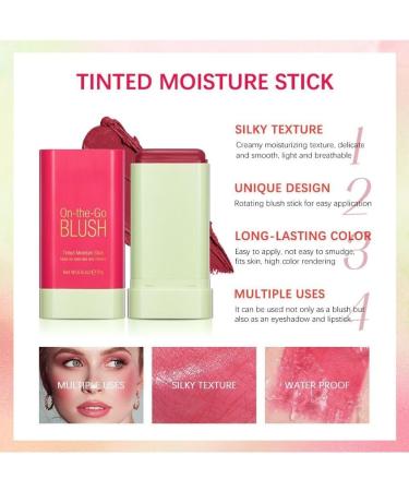 Lovelycat On-the-Go Makeup Blush Stick Tinted Moisture Stick Shadow Lips Cheek Blusher Creamy Makeup Long Lasting Natural Nude Makeup for All Skin (red) - Buy Online on SooperMarket.com