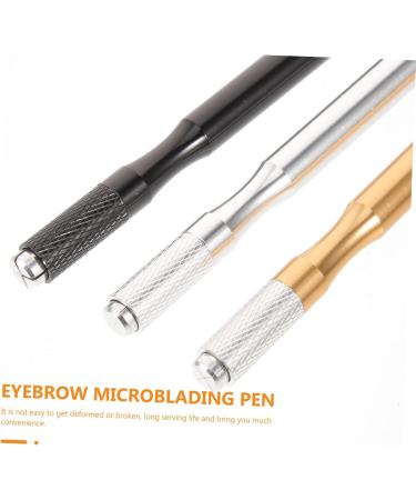 BELLIFFY 3pcs Eyebrow Pencil Tattooing Needle Holder Eyebrow Accessory Microblading Brow Pen Aluminum - Buy Online on SooperMarket.com