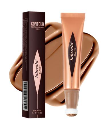 Go Ho Liquid Contour Wand Liquid Bronzer Stick Cream Face Concealer Contouring with Cushion Applicator Easy to Blend & Long Lasting & Smooth Natural Natural Dewy Finish 05# Bronzer Contour Liquid 05 # Bronzer Contour Liquid