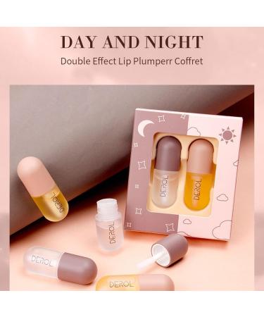 2Pcs Natural Lip Plumper Kit for Day and Night | Fuller, Softer, Bigger Lips - Cosmetics Plumper Set - Buy Online on SooperMarket.com
