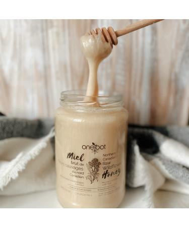 100% Canadian Raw Honey 2.2lbs - Unfiltered, Unheated & Creamed | Natural White Wildflower Honey - Enriched with Enzymes | 1kg Pack - Buy Online on SooperMarket.com