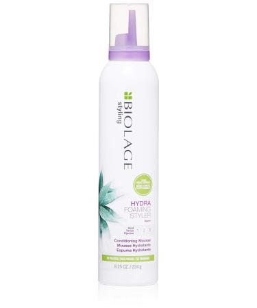 BIOLAGE Styling Hydra Foaming Styler | Conditioning Hair Mousse With UV Filters | Medium Hold | For All Hair Types | Paraben-Free | Vegan | 8.25 Fl. Oz (Pack of 1)