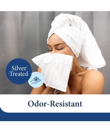 Luxury Bamboo Blend Washcloth Set - Ultra Soft & Absorbent - 2-Pack Grey - Cosy House Collection - Buy Online on SooperMarket.com