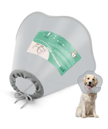 Supet Rewkrause for dogs & cats leak protection dog protective collar dog neck collar neckwatch for dog cat (gray s) s (neck circumference: 29-32 cm) gray
