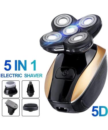 5 in 1 Rechargeable Electric Shaver for Men - 5D Floating Heads Hair Clipper Nose & Ear Trimmer Facial Cleaning Brush | International Shipping Available - Buy Online on SooperMarket.com