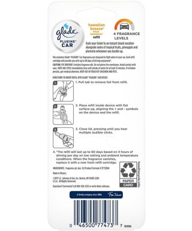 Glade PlugIns Car Air Freshener Refill Hawaiian Breeze 0.11 fl oz - Buy Online on SooperMarket.com