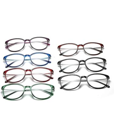 Koosufa Classic Retro Round Panto Glasses - Unisex Vintage Prescription-Free Frames with Case - Brown Nerd Glasses - Buy Online on SooperMarket.com