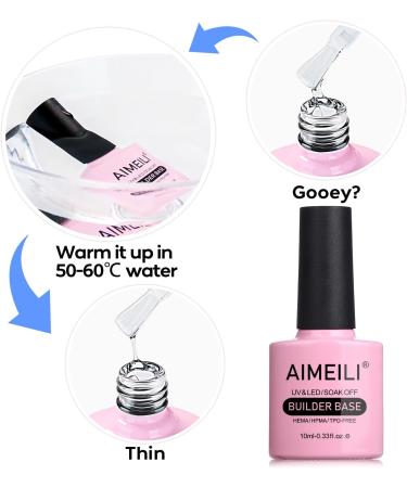 AIMEILI 8 in 1 Builder Base Sheer Color Gel Set No Need Slip Solution Builder Extension Soak Off UV LED Nude Gel Polish Multicolour Of 6pcs X 10ml - Gift Kit 38 6-38 1.67 ml (Pack of 6) - Buy Online on SooperMarket.com