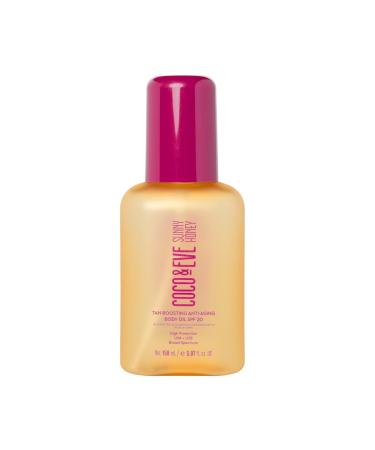 Coco & Eve Tan Boosting Anti-Aging Body Oil SPF20 - Tanning Accelerator Spray UVA UVB Sun Protection | Moisturizing Outdoor Bronzing Enhancer with Natural Ingredients Antioxidants (5.07 Fl Oz)