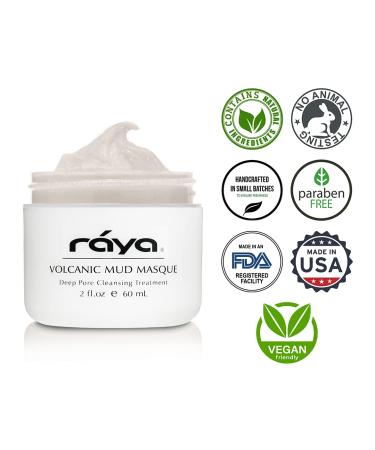 Raya Volcanic Mud Masque | Deep Pore Facial Treatment for Dull Skin | Clear & Decongest Pores Shop Internationally - Buy Online on SooperMarket.com