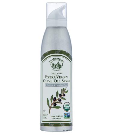 La Tourangelle Extra Virgin Olive Oil Spray, Cold-Pressed Extra Virgin, All-Natural, Artisanal, Great for Cooking, Sauteing, Grilling, and Dressing, Cooking Spray Oil, 5 fl oz