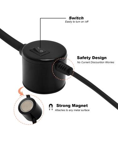 Hanbaak Sewing Machine Light - Magnetic Base LED Work Light with Flexible Gooseneck - Buy Online on SooperMarket.com