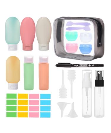 Zhooge travel bottles for toilet items TSA-enclosed travel containers for toilet items leakage-proof compiled travel accessories set with a cultural bag perfect for business or B-21 pieces