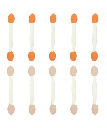 MUSISALY 100pcs Double Ended Eyeshadow Brush Eyeshadow Brush Sponge Double-sides Eye Brush Green Emulsion