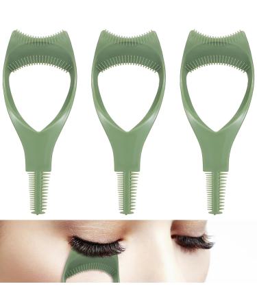 FOMIYES 3Pcs Mascara Shield Guards 3 in 1 Upper Lower Lash Guard Eyelash Applicator Eyelash Makeup Tool for Women Girls green
