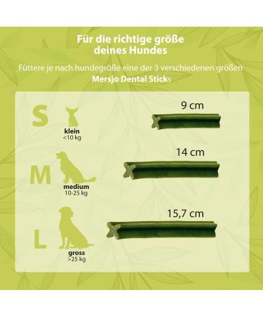 Mersjo Dog Dental Sticks | Healthy Grain-Free Treats for Medium Dogs (10-25kg) | 56 Pieces | Reduces Bad Breath & Supports Oral Hygiene - Buy Online on SooperMarket.com