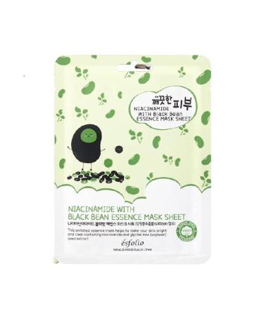 Pure Skin Niacinamide Black Bean Essence Mask Sheet - 1 Box of 10 Sheets