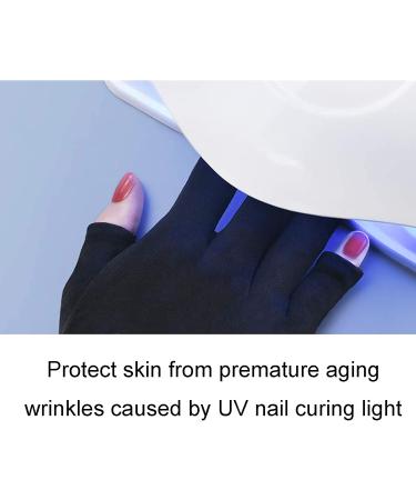 Anti UV Glove LED Nail Art Curing Lamp UV Protection Glove Nail Art Skin Care Glove 1 Pair (CaCaCook86bx3uwm40-11) - Buy Online on SooperMarket.com
