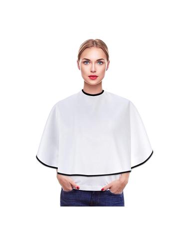 No lizard of white make-up cape make-up coat short make-up bitch for work clothes in the beauty salon hair shampoo scarf for visagists beauticians and stylists 1 piece (1 Pack)