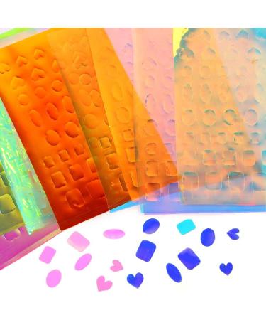 Dornail Aurora Nail Foil 11 Sheets - Holographic Broken Glass Paper Stickers for DIY Nail Art Decoration - Women and Girls - Buy Online on SooperMarket.com