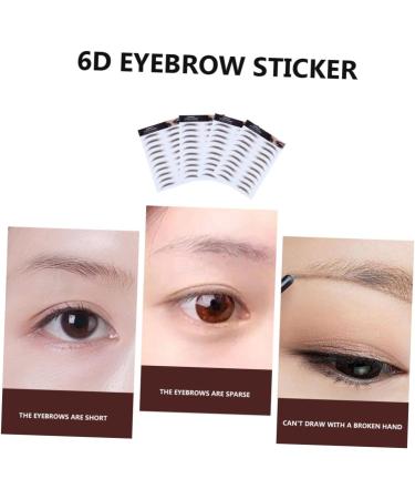 4pcs Eyebrow Stickers Waterproof Makeup Peel off Brow 6d Hair-like Eyebrows Stickers Transport Tool 21x15cm Brown - Buy Online on SooperMarket.com