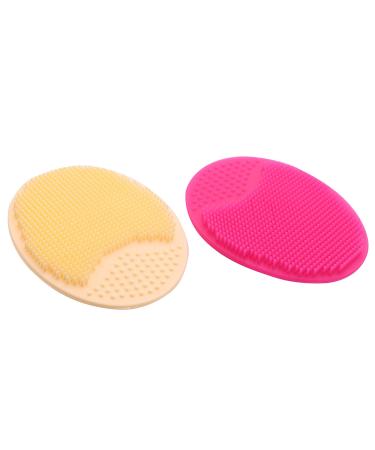 Dacvgog 2Pcs Silicone Beauty Wash Pad Scrub Cleaning Pad Wash Facial Exfoliating Brush Cleanser