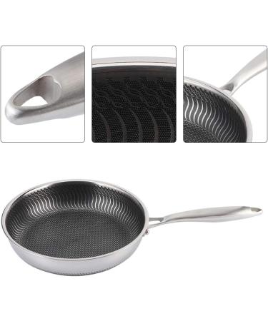 Qzwgz Cookg 51 31 8 Household 304 Stainless Steel Cooking Frying Pan Non-Stick Pot Kitchen Utensils 28cm - Buy Online on SooperMarket.com
