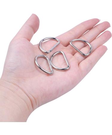 BronaGrand 1 Inch Metal Nickel Plated D Ring - Pack of 50, Silver - Buy Online on SooperMarket.com