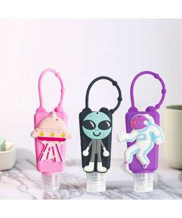 Ulife Mall Portable Travel Bottles for Children - Set of 6 30ml Wasteland-Proof Refillable Plastic Containers for Soap & Lotion - Astronaut Design - Buy Online on SooperMarket.com