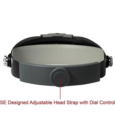 SE MH1047L Illuminated Bino Head Magnifier 3 Lens Powers: 1.6X 1.6X 4X - Buy Online on SooperMarket.com