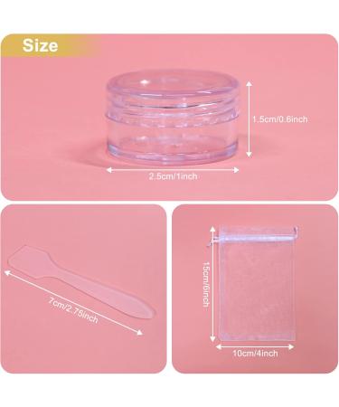 Sumdirect 100 pcs Transparent Cosmetic Containers with Lids for Cream Lip Balm & Lotion + 10 Organza Pouch - Ideal for Travel & DIY Projects - Buy Online on SooperMarket.com