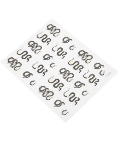 Snake Pattern Nail Sticker 5 Sheets Self Adhesive Nail Art Decals Nail Art Decoration Sticker for DIY Women Fingernail Toenail Various Patterns - Buy Online on SooperMarket.com