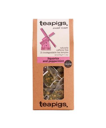 Teapigs Liquorice Peppermint tea 15 Teabags single 15 Count (Pack of 1)