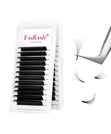Fadlash Easy Fan Lashes DD Curl 0.03 13-16mm Mixed Length Russian Lashes Natural Look Self Fanning Eye Lashes Automatic Blooming Russian Eyelashes Extensions(0.03-DD-1316) 13-16 mm 0.03-DD