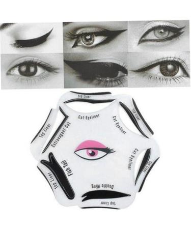 Eyeliner Stencil 6 in 1 Eyeline Guide Template Cat Liner Makeup Tool for Eyes Eyeliners Make-up - Buy Online on SooperMarket.com