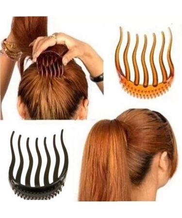 1pc Magic Hair Styling Insert Comb Bump It Up Volume Inserts for Donut Ponytail Fluffy Hair Comb Beauty Tool(black) - Buy Online on SooperMarket.com