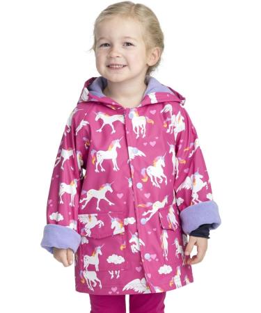 Hatley Girls' Rainbow Unicorns Printed Raincoat - Size 10 Years | Waterproof Jacket for Kids - Buy Online on SooperMarket.com