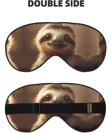 SSIMOO Adorable Sloth Sleep Mask - Adjustable Breathable Eye Mask for Comfortable Sleep | International Shipping Available - Buy Online on SooperMarket.com