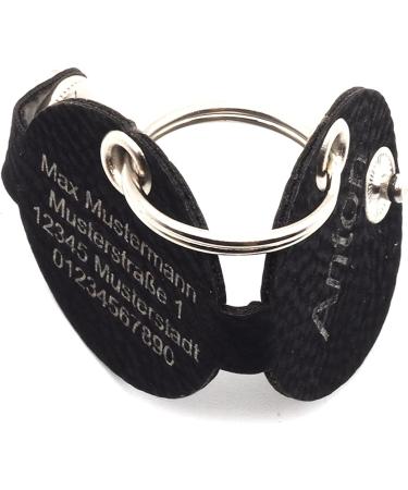 Copter Farm Dog Brand Bag with Engraving | Art Leather & Real Leather | Custom Double-Sided Black Round Tag for Dogs - Buy Online on SooperMarket.com