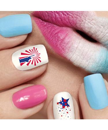 minkissy American Flag Nail Art Stickers - 8 Sheets 4th of July Independence Day Nail Art Decals National Day Manicure Decals for Memorial Day Women Girls - Buy Online on SooperMarket.com