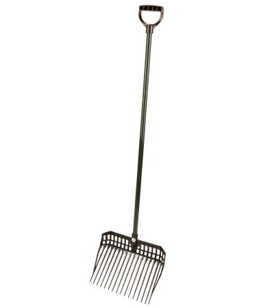 Kerbl dung fork ecoFOFOF color black with stem l x W 28 x 30 cm with 16 tines made of almost unbreakable plastic hay fork 326055