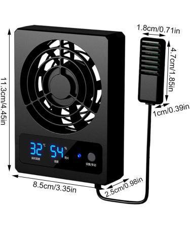 Neamou Reptile Fan - Smart Cooling Fan for Reptile Tank with LED Display | Strong Wind Vent Fan Low Noise Cooling Fan for Amphibians Reptiles Snakes B: Celsius ( ) - Buy Online on SooperMarket.com