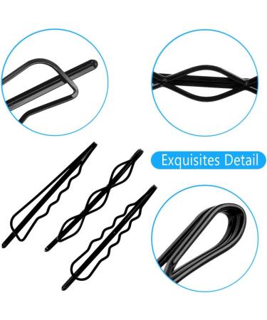 24PCS Hair Clips 8 Styles Hair Grips Hair Pins Hair Styling Accessories Hair Barrette Clips for Women Girls DIY Black - Buy Online on SooperMarket.com
